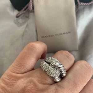 David Yurman Infinity Cable Sterling Diamond Ring